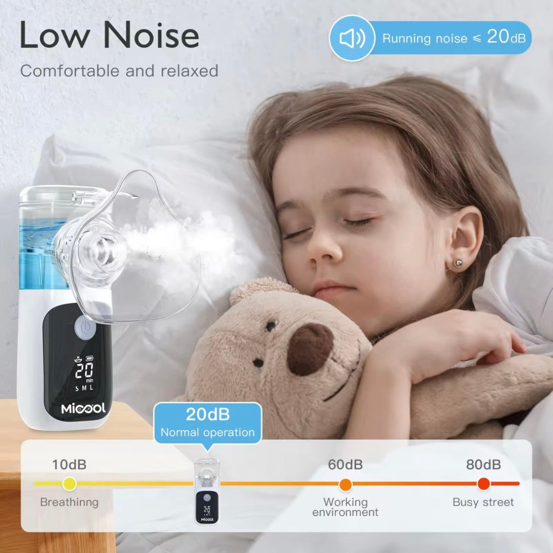 Micool SmartMesh Digital Nebulizer – Silent, Portable, Rechargeable