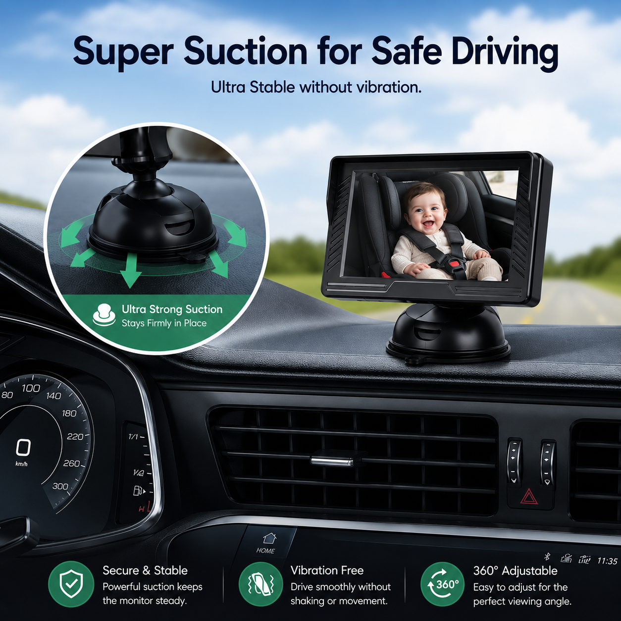 Micool 4.3” Baby Car Monitor